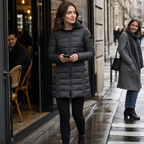 Leah | Quilted Mid-Length Puffer Jacket with Hood for Women