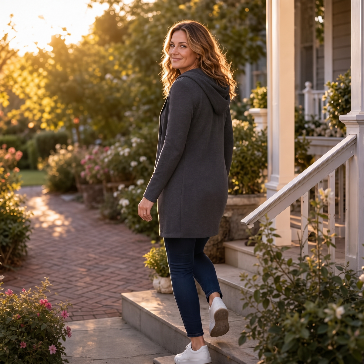 Angelique Longline Hooded Full-Zip Jacket for Women