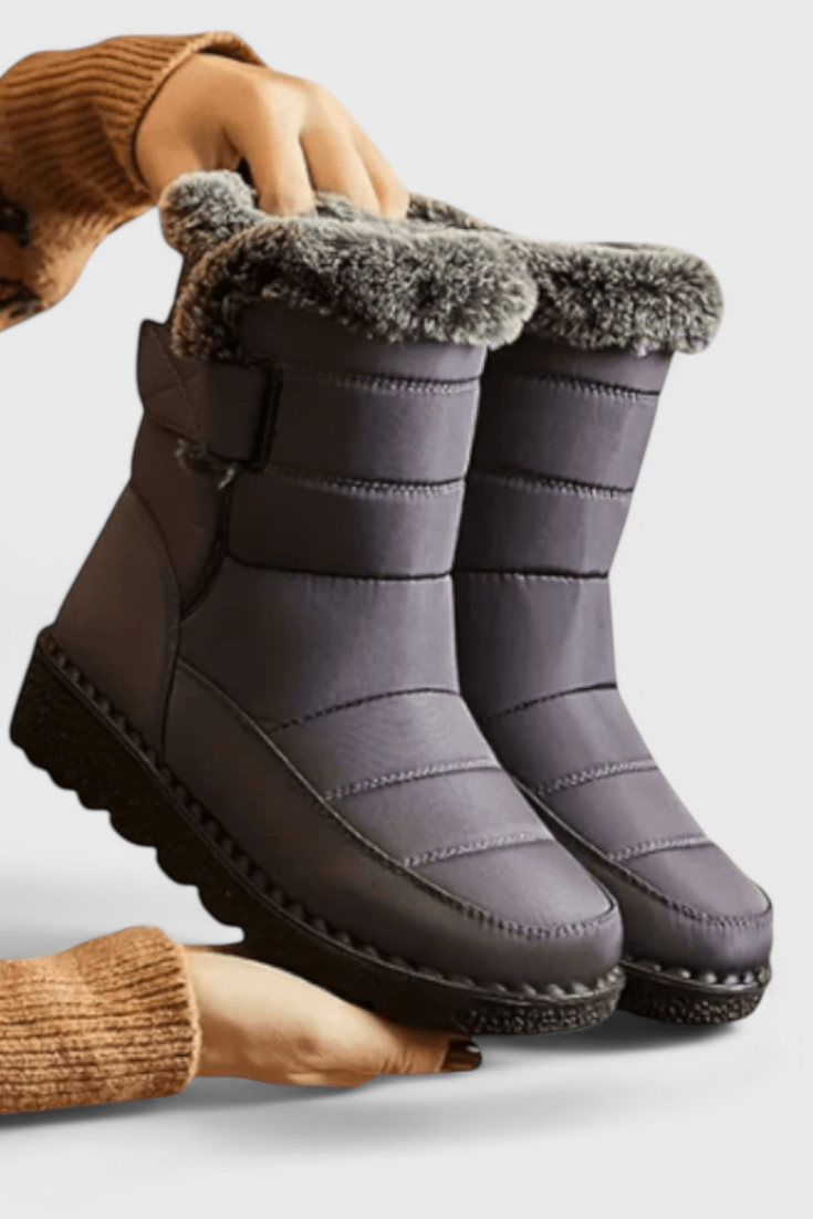 Katrijn | Fur-Trim Quilted Waterproof Boots for Women