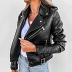 Flore | Belted Longline Puffer Jacket with Stand Collar for Women