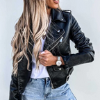 Flore | Belted Longline Puffer Jacket with Stand Collar for Women