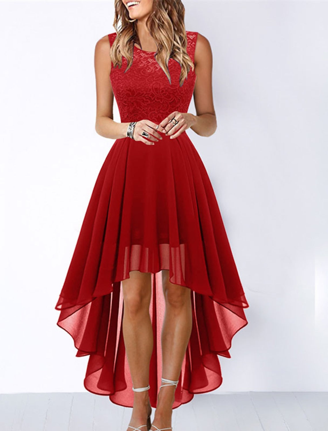 Evi | Lace High-Low Cocktail Dresses for Women