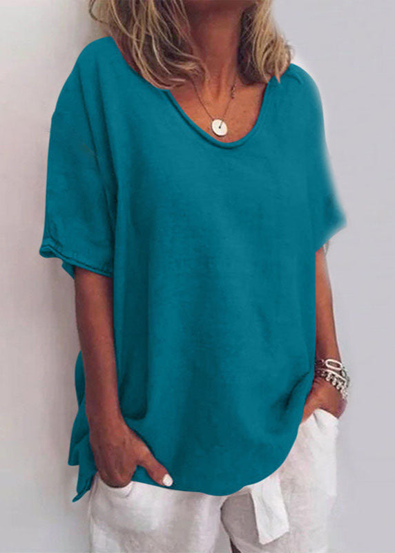 Sofia | Round-Neck Loose-Fit Blouse with Dropped Shoulders for Women