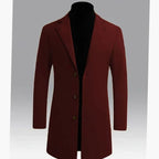 Simon | Single-Breasted Longline Overcoat for Men