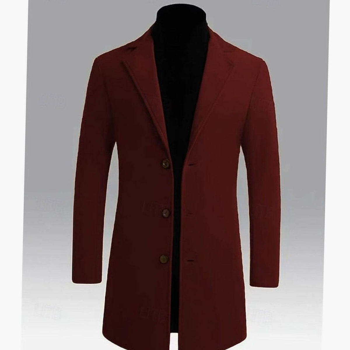 Simon | Single-Breasted Longline Overcoat for Men