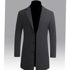 Simon | Single-Breasted Longline Overcoat for Men