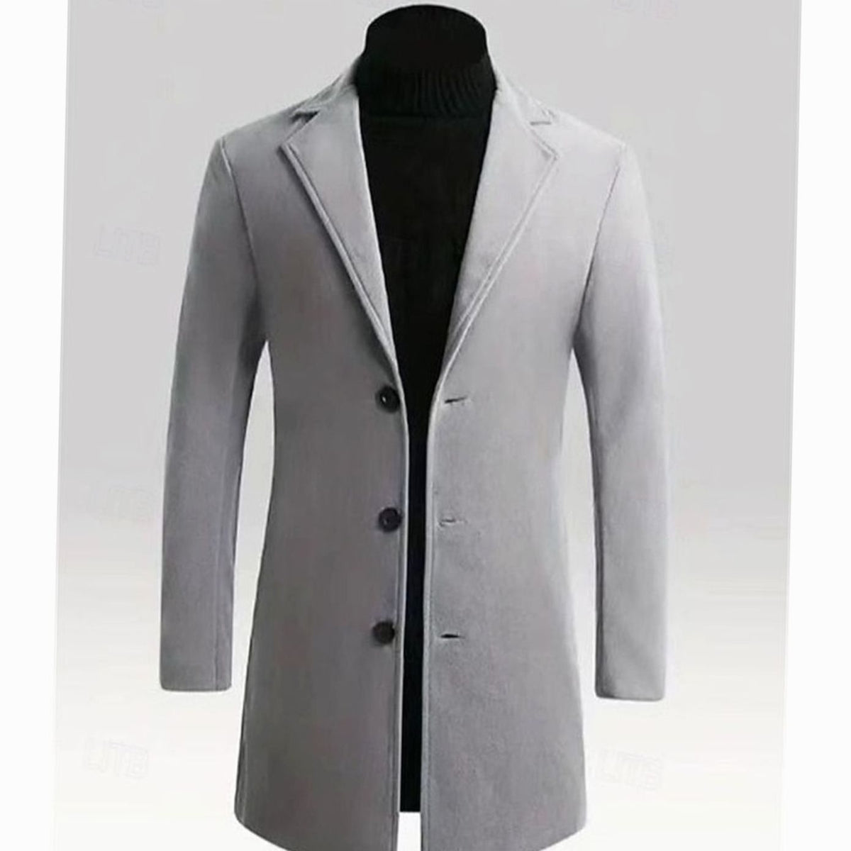 Simon | Single-Breasted Longline Overcoat for Men