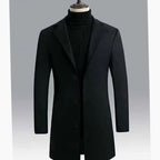Simon | Single-Breasted Longline Overcoat for Men