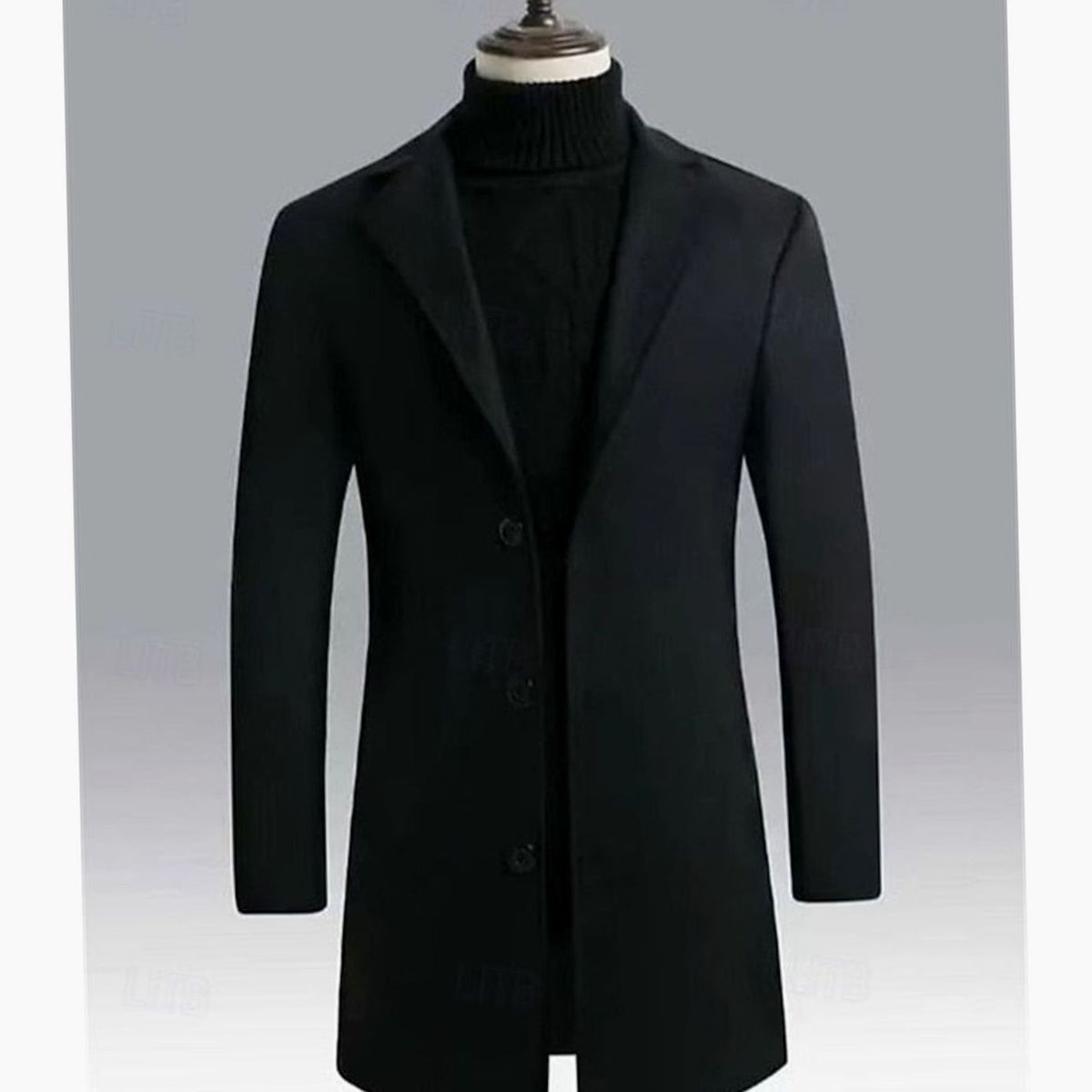 Simon | Single-Breasted Longline Overcoat for Men
