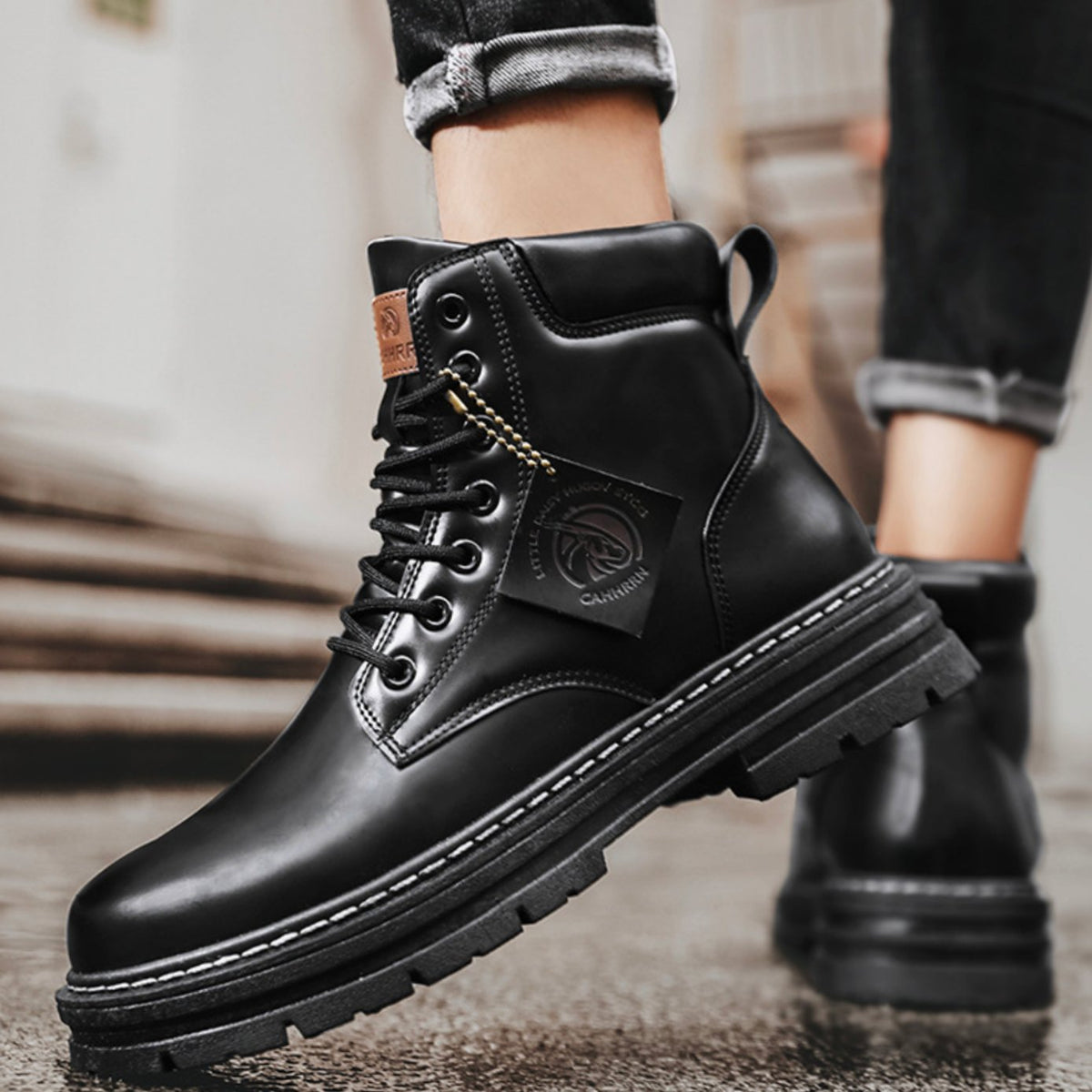 Bent | Lace-Up Lug Sole Hiking Boots for Men