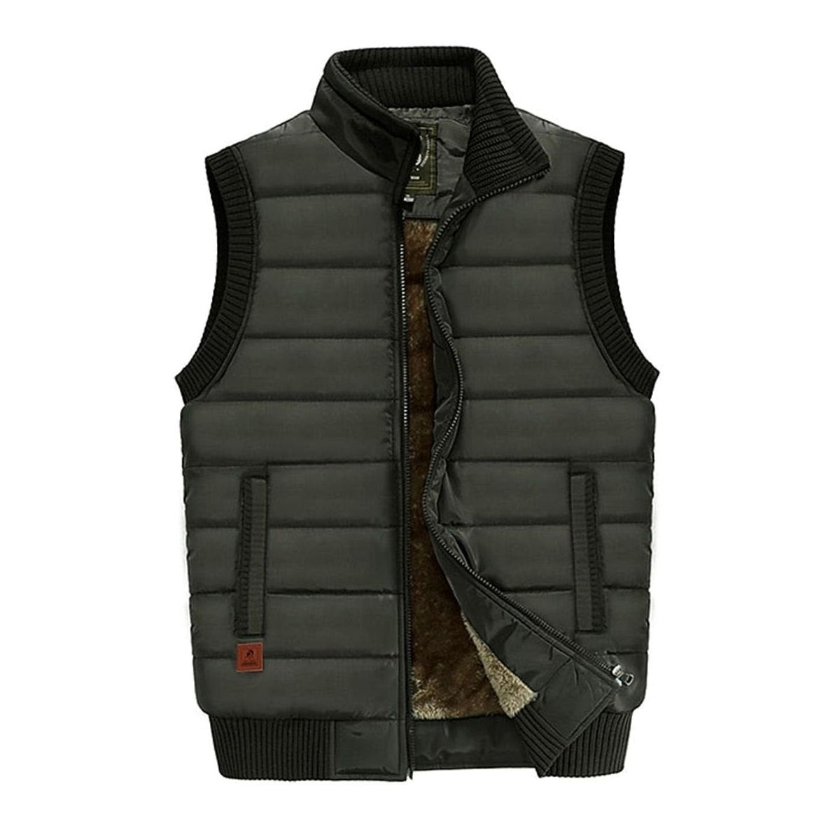 Tate | Quilted Stand-Collar Zip Vest for Men