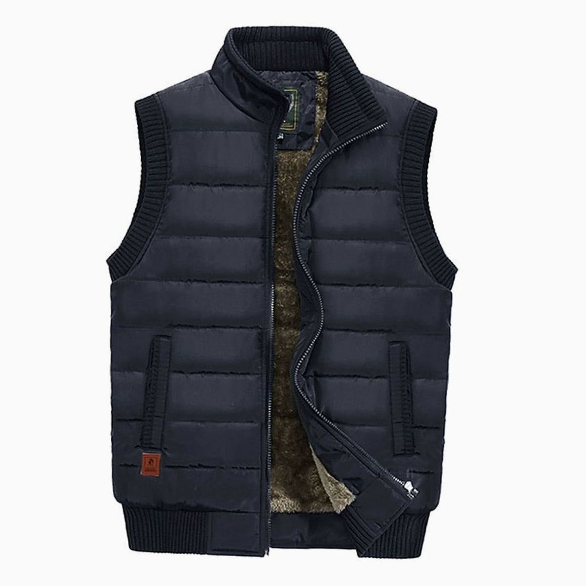 Tate | Quilted Stand-Collar Zip Vest for Men