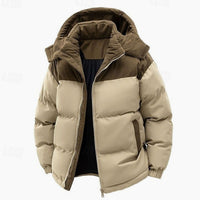 Tobias | Quilted Hooded Puffer Jacket with Trim for Men