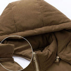 Tobias | Quilted Hooded Puffer Jacket with Trim for Men