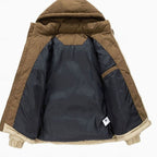 Tobias | Quilted Hooded Puffer Jacket with Trim for Men