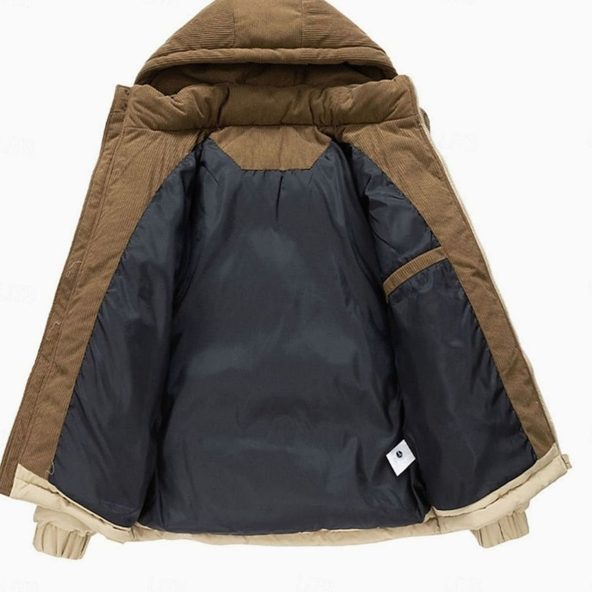 Tobias | Quilted Hooded Puffer Jacket with Trim for Men