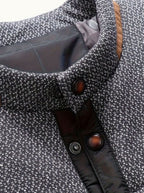 Stefan | Quilted Stand-Collar Snap-Front Jacket for Men