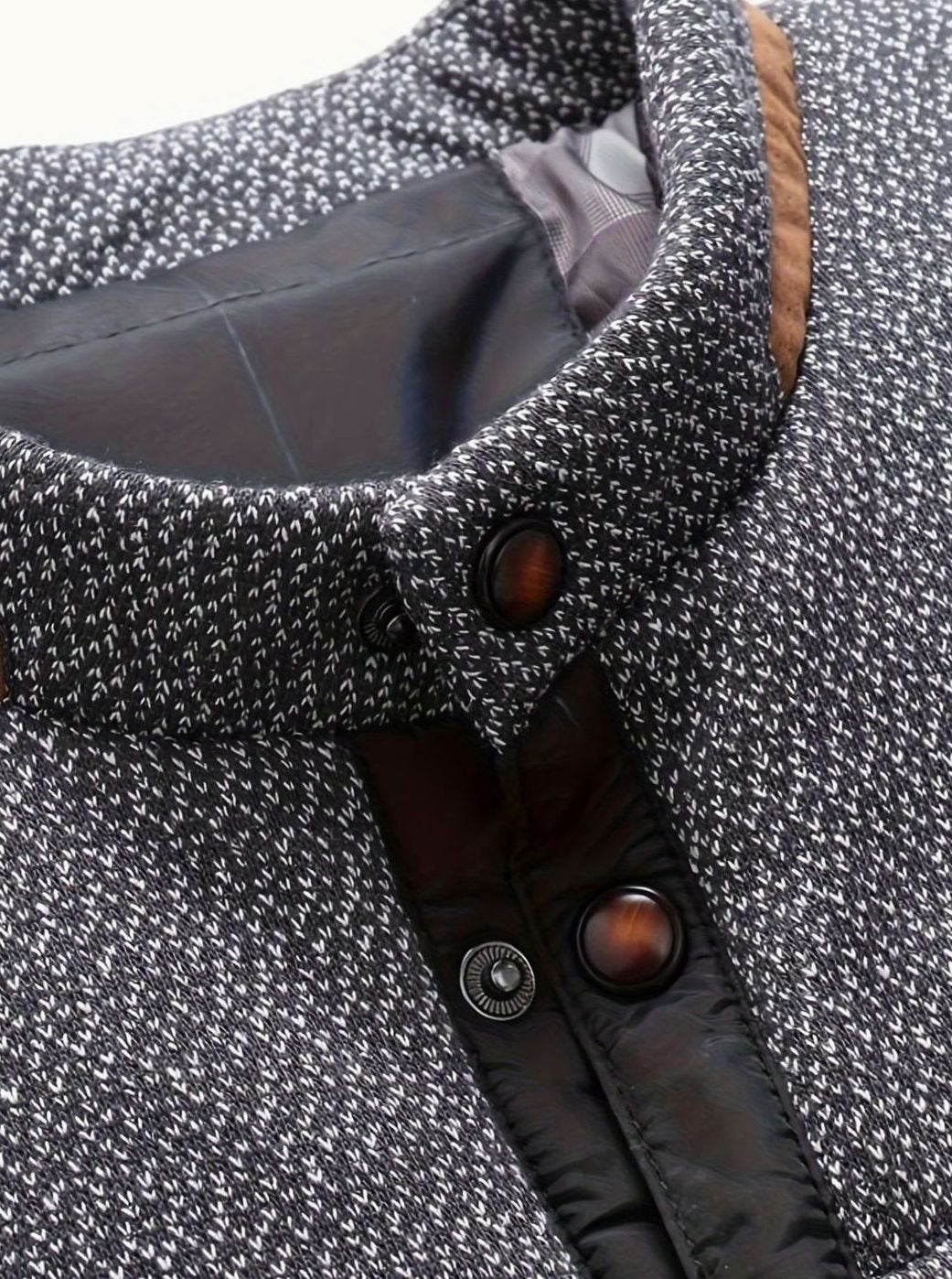Stefan | Quilted Stand-Collar Snap-Front Jacket for Men