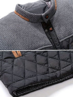 Stefan | Quilted Stand-Collar Snap-Front Jacket for Men