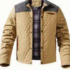 Stefan | Quilted Stand-Collar Snap-Front Jacket for Men