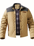 Stefan | Quilted Stand-Collar Snap-Front Jacket for Men