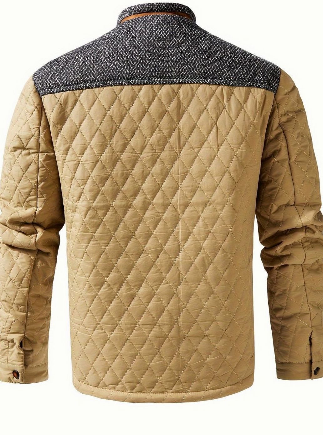 Stefan | Quilted Stand-Collar Snap-Front Jacket for Men