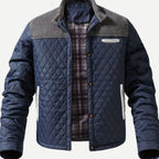 Stefan | Quilted Stand-Collar Snap-Front Jacket for Men