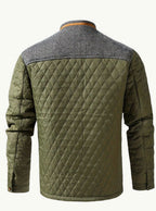 Stefan | Quilted Stand-Collar Snap-Front Jacket for Men