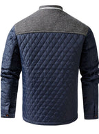 Stefan | Quilted Stand-Collar Snap-Front Jacket for Men