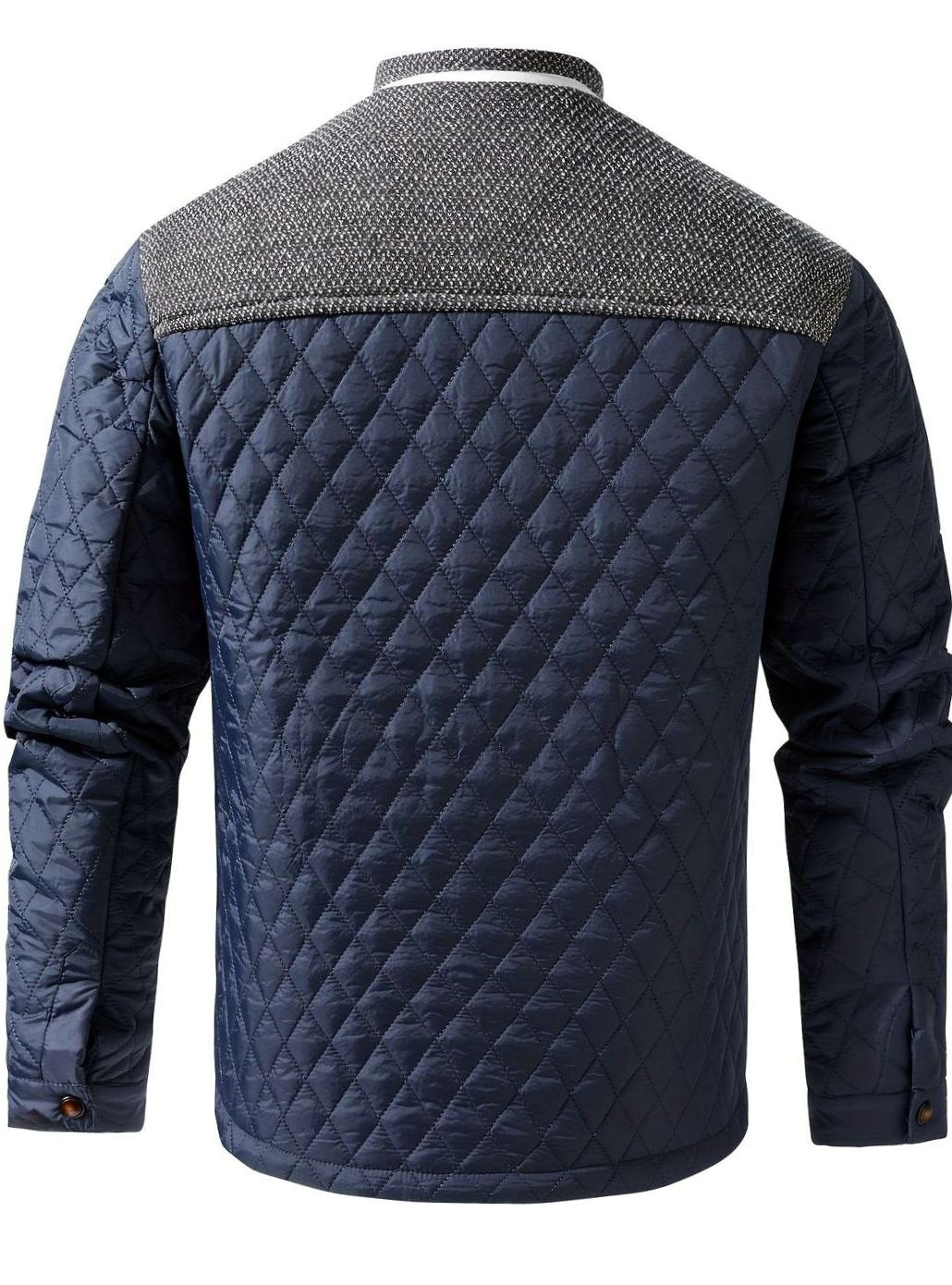 Stefan | Quilted Stand-Collar Snap-Front Jacket for Men