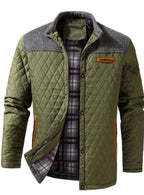 Stefan | Quilted Stand-Collar Snap-Front Jacket for Men
