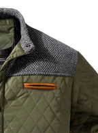 Stefan | Quilted Stand-Collar Snap-Front Jacket for Men