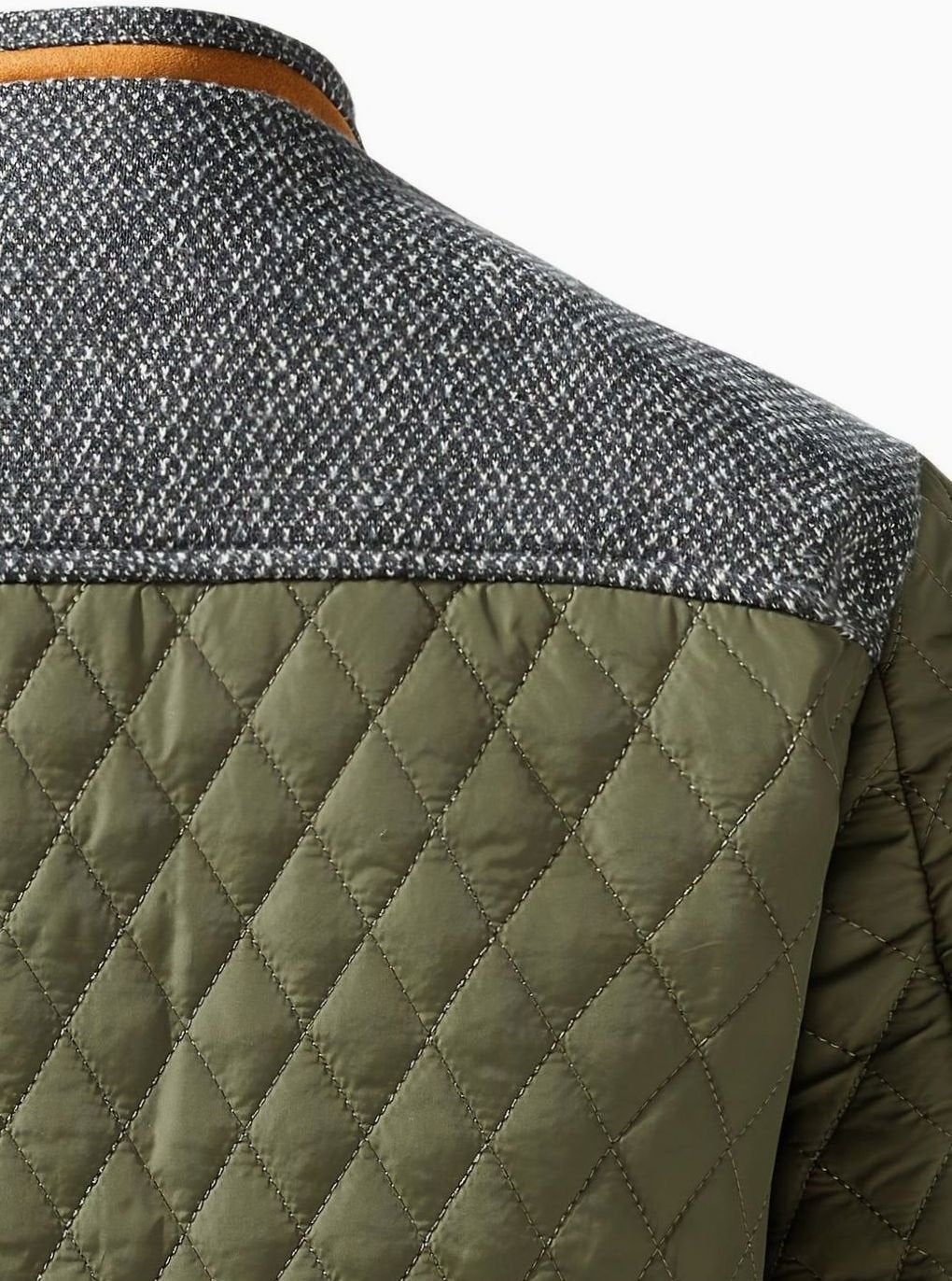 Stefan | Quilted Stand-Collar Snap-Front Jacket for Men