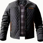 Stefan | Quilted Stand-Collar Snap-Front Jacket for Men