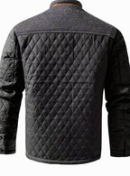 Stefan | Quilted Stand-Collar Snap-Front Jacket for Men