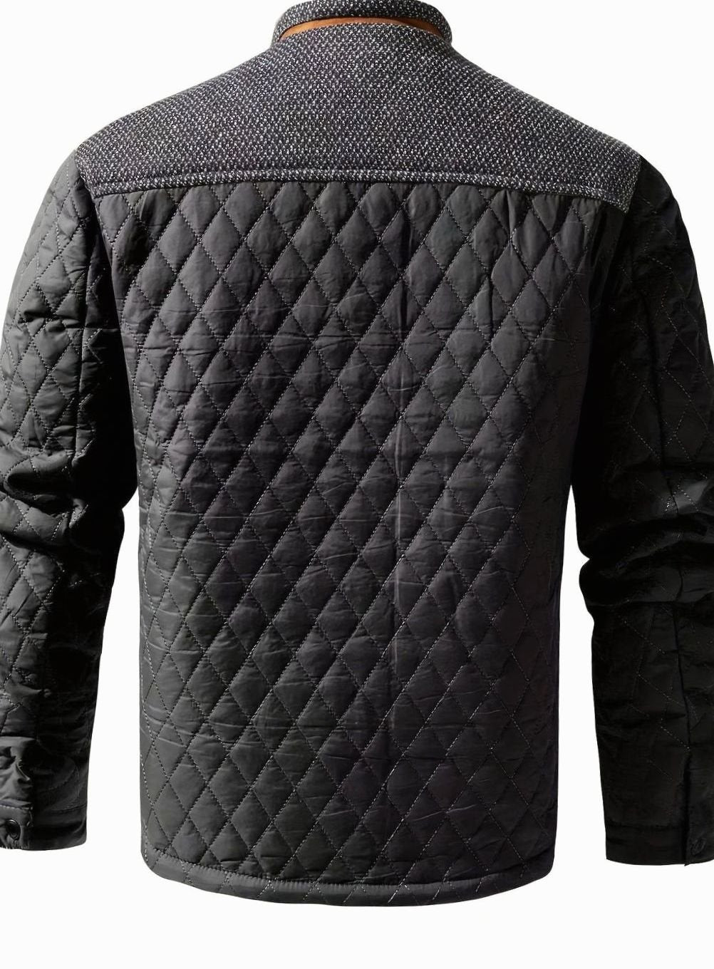 Stefan | Quilted Stand-Collar Snap-Front Jacket for Men