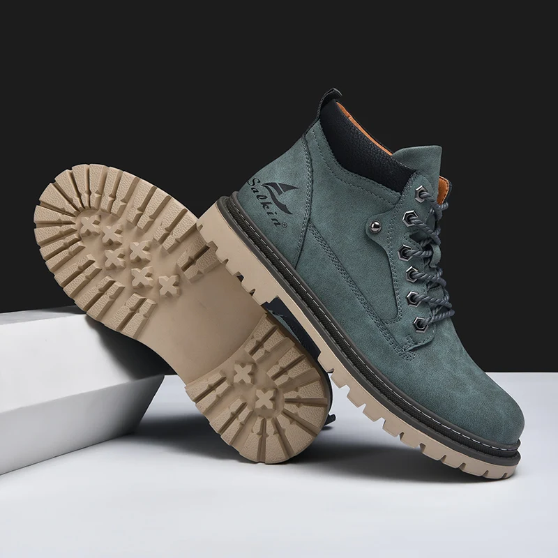 Bernard | Lace-Up All-Terrain Boots with Lugged Sole for Men