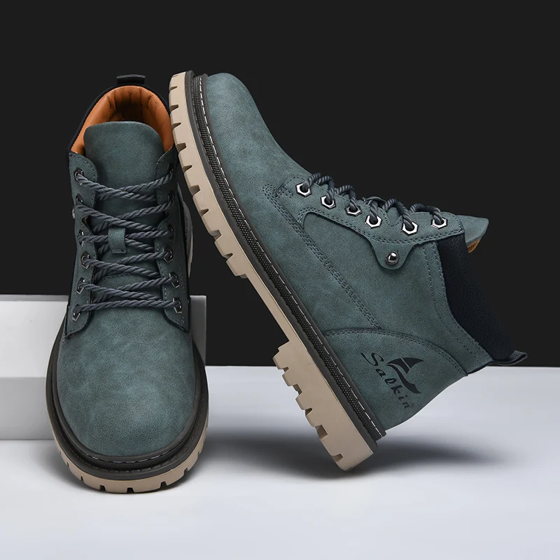 Bernard | Lace-Up All-Terrain Boots with Lugged Sole for Men