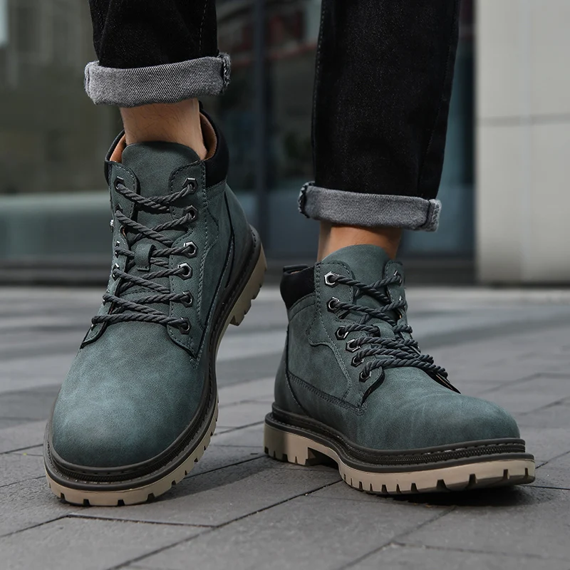 Bernard | Lace-Up All-Terrain Boots with Lugged Sole for Men