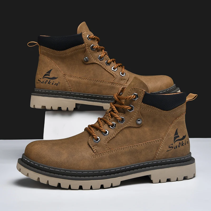 Bernard | Lace-Up All-Terrain Boots with Lugged Sole for Men