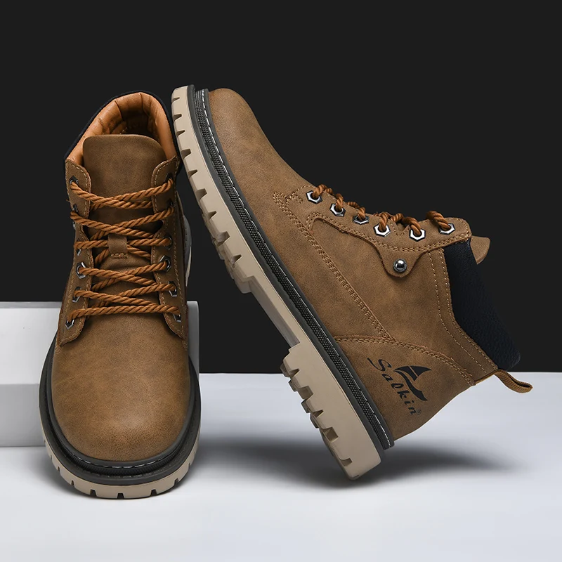 Bernard | Lace-Up All-Terrain Boots with Lugged Sole for Men