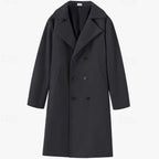 Soren | Double-Breasted Longline Overcoat with Notch Lapel
