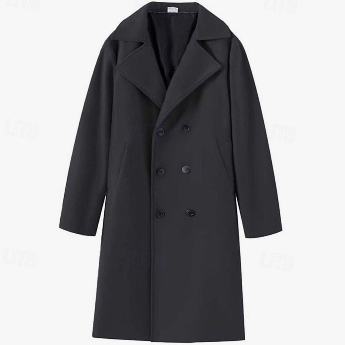 Soren | Double-Breasted Longline Overcoat with Notch Lapel
