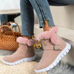 Melinda | Fur-Collar Zip-Up Ankle Winter Boots for Women
