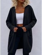 Francesca | Ribbed Open-Front Longline Cardigan for Women