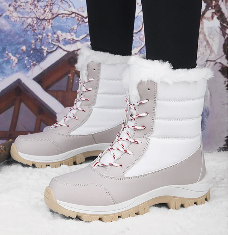 Riek | Quilted Waterproof Boots for Women with Faux Fur Collar