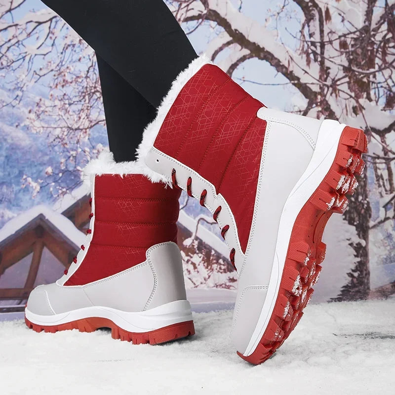 Riek | Quilted Waterproof Boots for Women with Faux Fur Collar