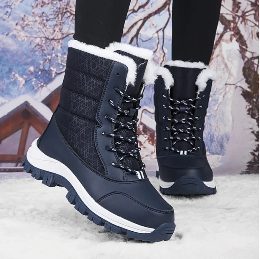 Riek | Quilted Waterproof Boots for Women with Faux Fur Collar