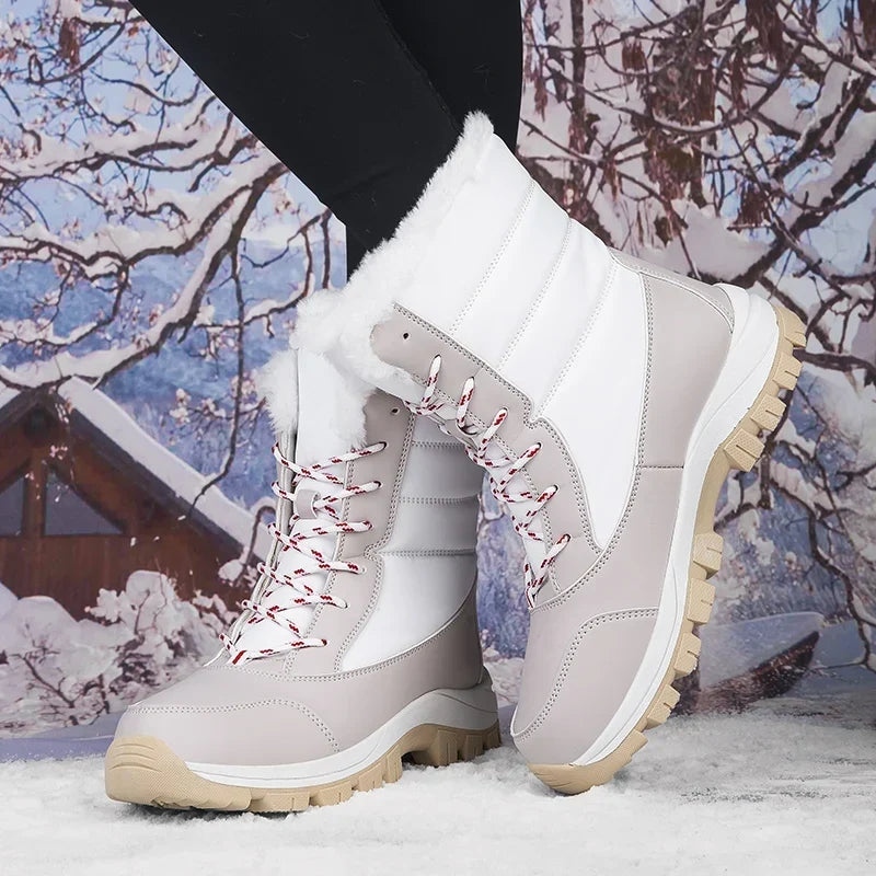 Riek | Quilted Waterproof Boots for Women with Faux Fur Collar