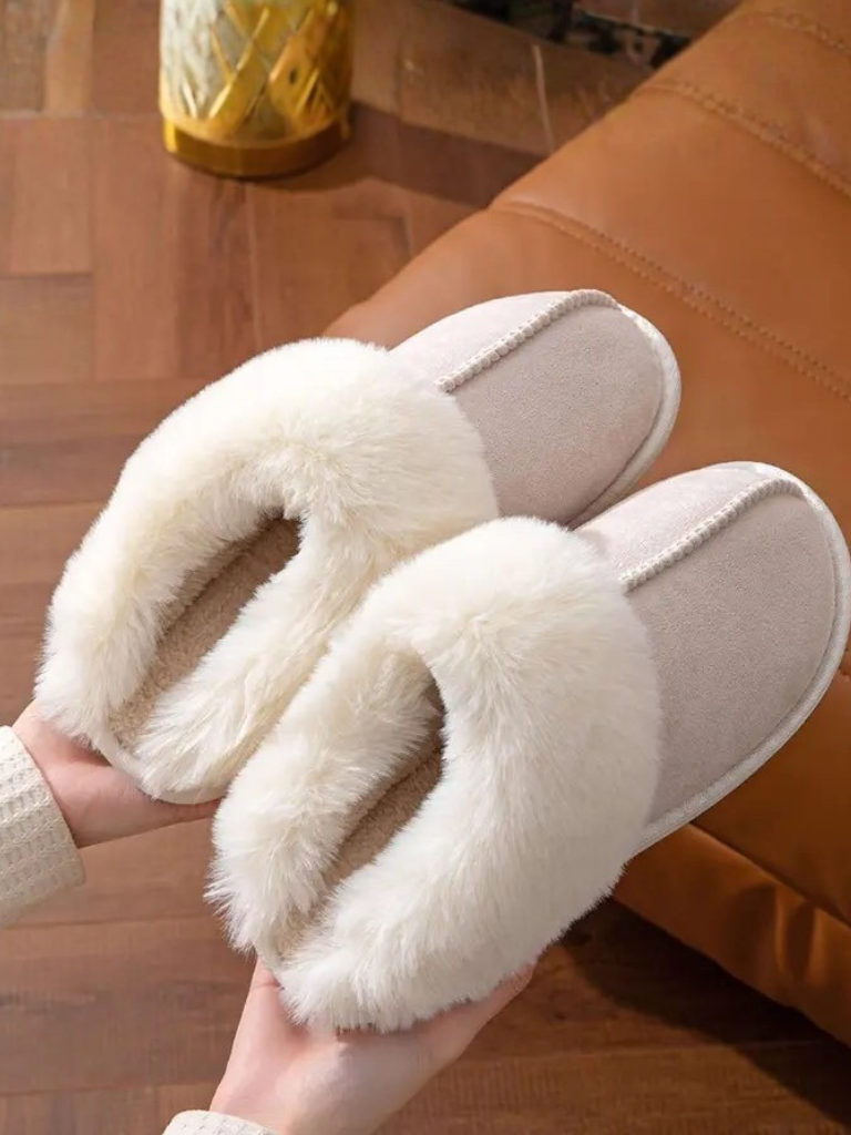 Alexis | Fuzzy Slip-On House Slippers for Women